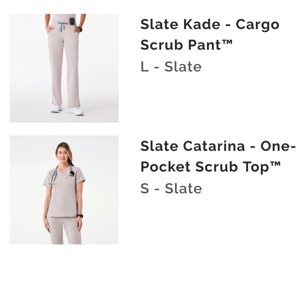 Figs Slate Gray Scrub Set